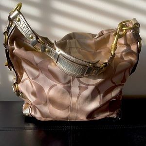 Gold Authentic Coach Bag